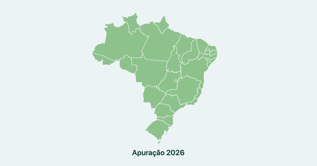 Mapa da apuração 2026 por estado